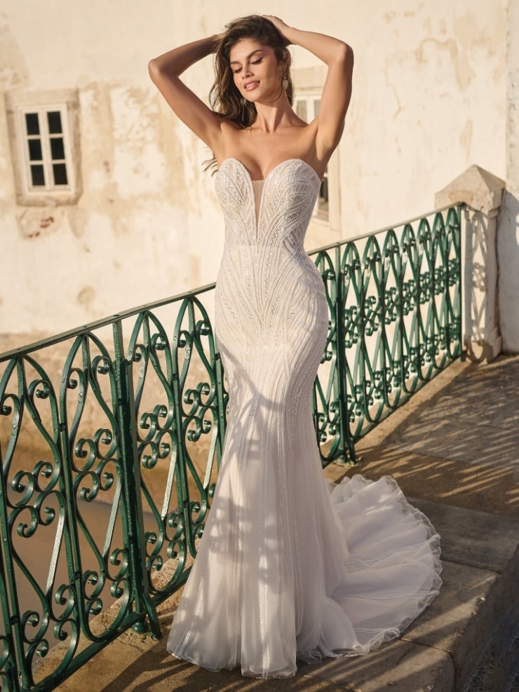 Sottero and Midgley Positano 23SS702A01 #0 default Ivory/Silver/Blush picture