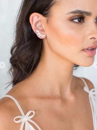 Brides & Hairpins Zion Earrings $0 default Gold thumbnail