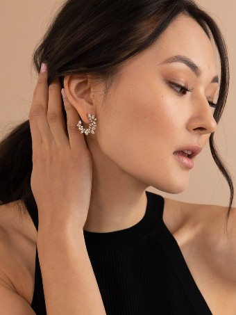 Olive & Piper Lupe Crescent Studs $0 default Gold thumbnail