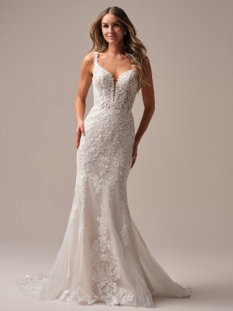 Rebecca Ingram Candice 25RS918A01 $0 default Ivory over Soft Blush (gown with Ivory illusion) thumbnail