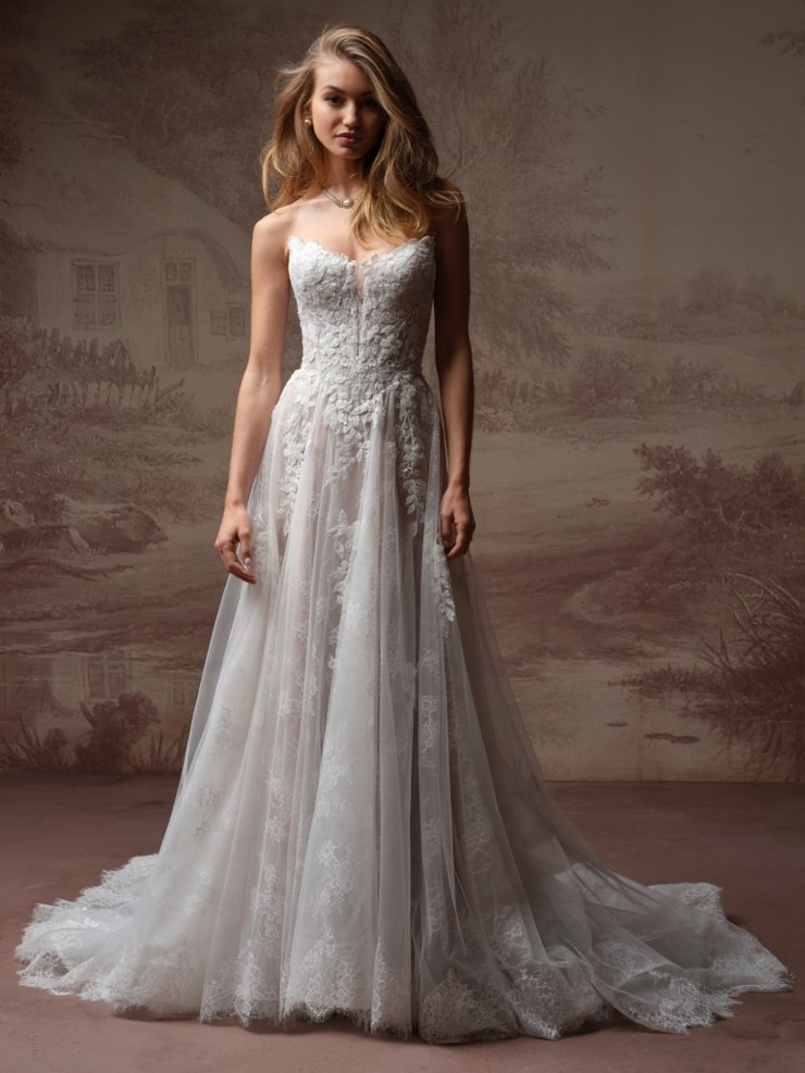 Maggie Sottero Hadley F6MB135A01 #0 default All Ivory (gown with Ivory Illusion) picture