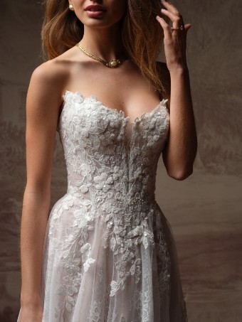 Maggie Sottero Hadley F6MB135A01 $1 All Ivory (gown with Ivory Illusion) thumbnail