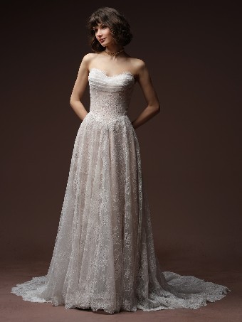 Maggie Sottero Maelle F6MB210A01 $1 All Ivory (gown with Ivory Illusion) thumbnail