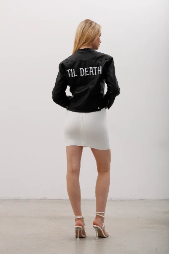 Heirloom Bridal Modern Til Death Leather Jacket - Heirloom Bridal Company $0 default Black thumbnail