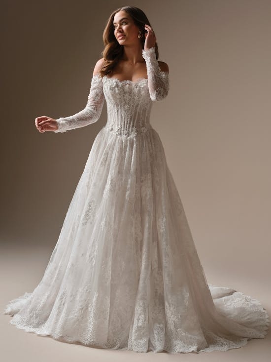 Maggie Sottero Vespera F6SB073A01 #1 Ivory over Blush (gown with Ivory Illusion) picture
