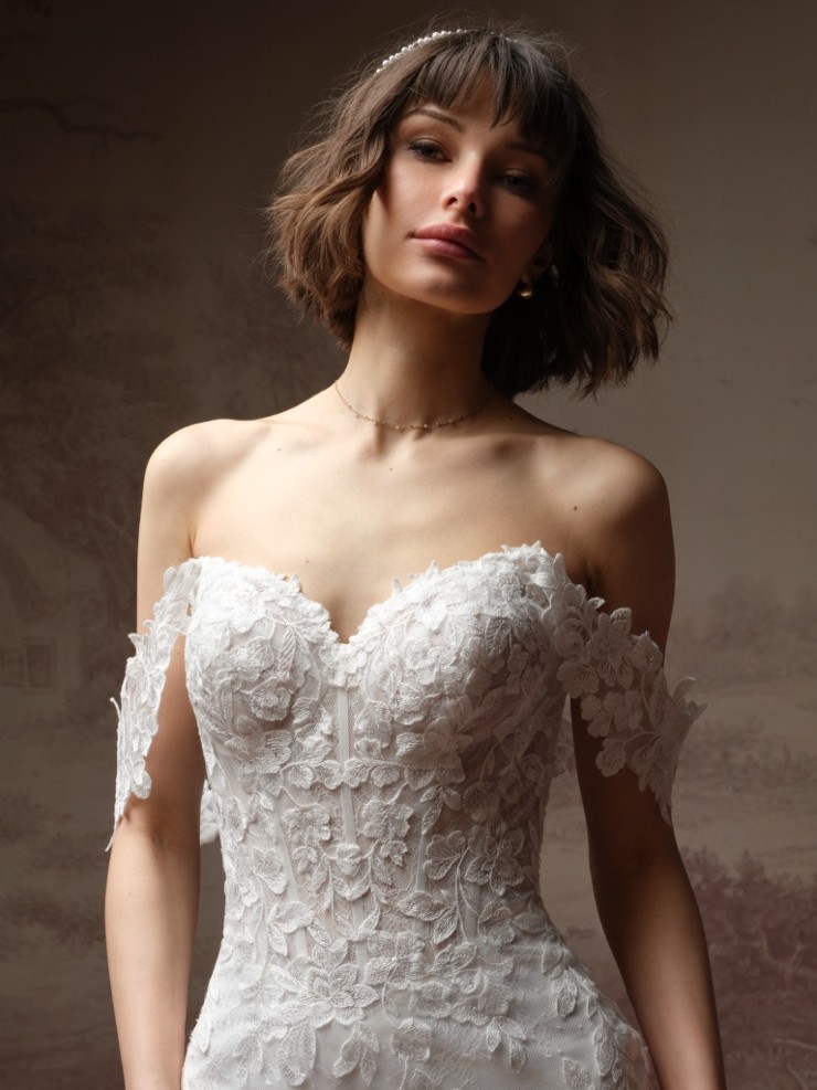 Rebecca Ingram Brandy Detachable Cap Sleeves - YYCS0+F6RS117000 - Rebecca Ingram Brandy Detachable Cap Sleeves - YYCS0+F6RS117000 - Rebecca Ingram #1 default Ivory picture