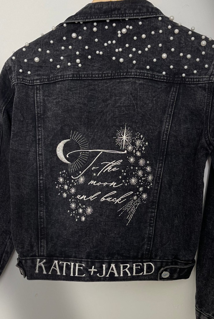 Heirloom Bridal To the Moon Denim Jacket - Heirloom Bridal Company #0 default Black Denim picture