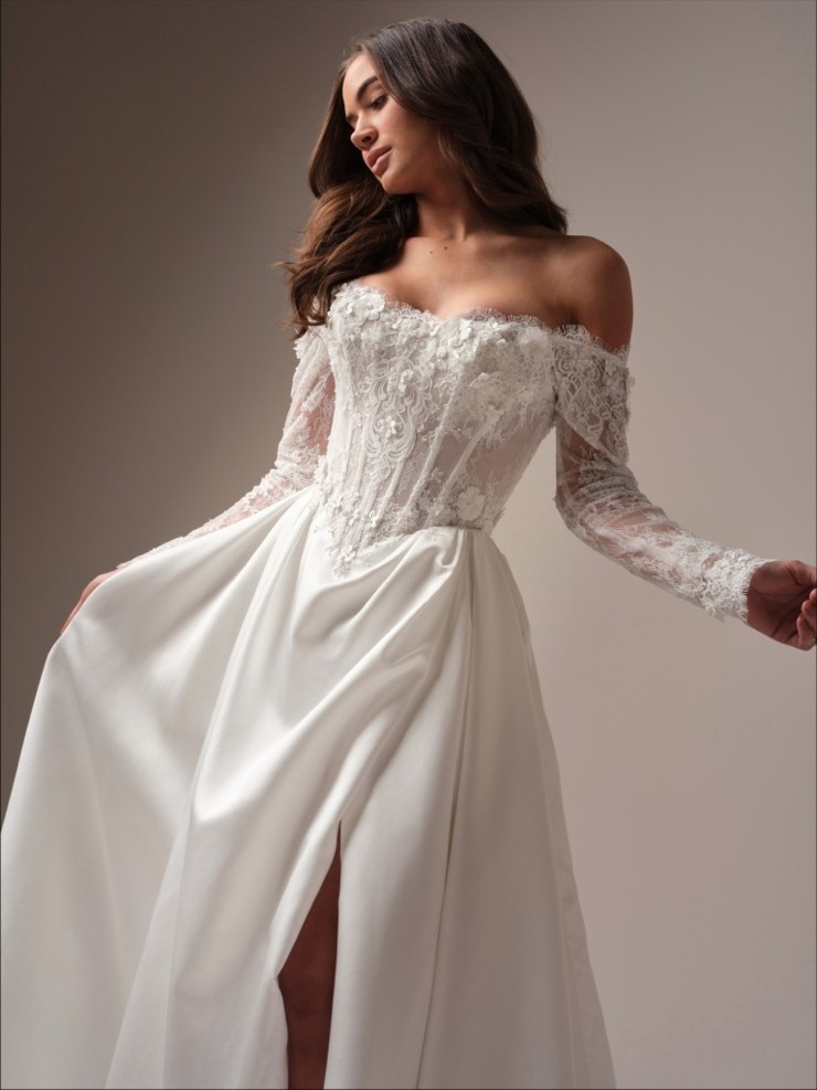 Maggie Sottero Takera Lane 25MB942A01 #0 default All Ivory (gown with Ivory Illusion) picture