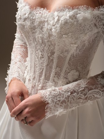 Maggie Sottero Takera Lane 25MB942A01 $3 All Ivory (gown with Ivory Illusion) thumbnail