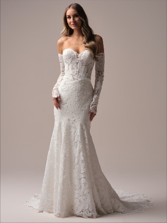 Maggie Sottero Dakota 25MB849A01 $3 All Ivory (gown with Ivory Illusion) thumbnail