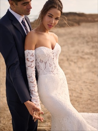 Maggie Sottero Dakota 25MB849A01 $2 All Ivory (gown with Ivory Illusion) thumbnail