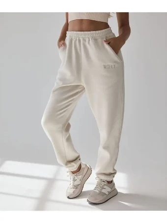 Six Stories Wifey Statement Sweatpants - Six Stories $2 Champagne thumbnail