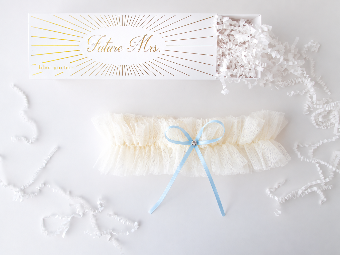 Bleu Garters Ivory Tulle Garter - Bleu Garters $0 default Ivory thumbnail