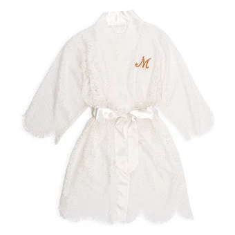 Wedding Star Women's Lace Bridal Wedding Robe - Wedding Star $3 default White thumbnail