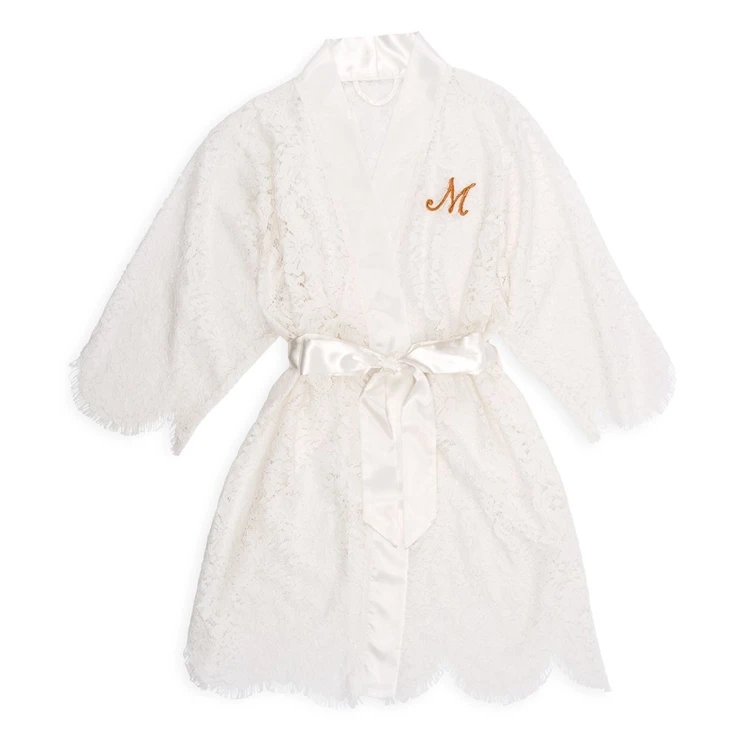 Wedding Star Women's Lace Bridal Wedding Robe - Wedding Star #3 default White picture
