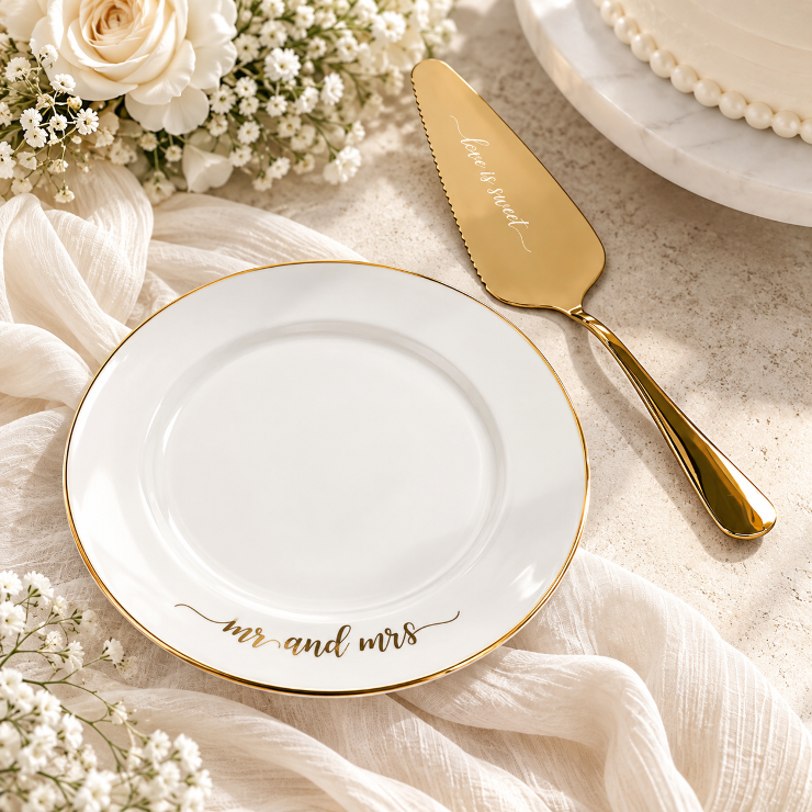 Santa Barbara Design Studio Cake Plate & Server - Mr & Mrs - Santa Barbara Designs Studios #0 default picture