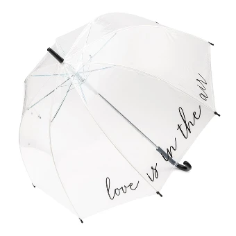 Wedding Star Large Clear Plastic Bubble Umbrella - Love Is in the Air - Wedding Star $3 thumbnail