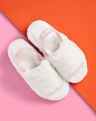 xo, Fetti Bride Platform Slippers - White Faux Fur - xo, Fetti $5 thumbnail
