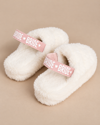 xo, Fetti Bride Platform Slippers - White Faux Fur - xo, Fetti $0 default thumbnail