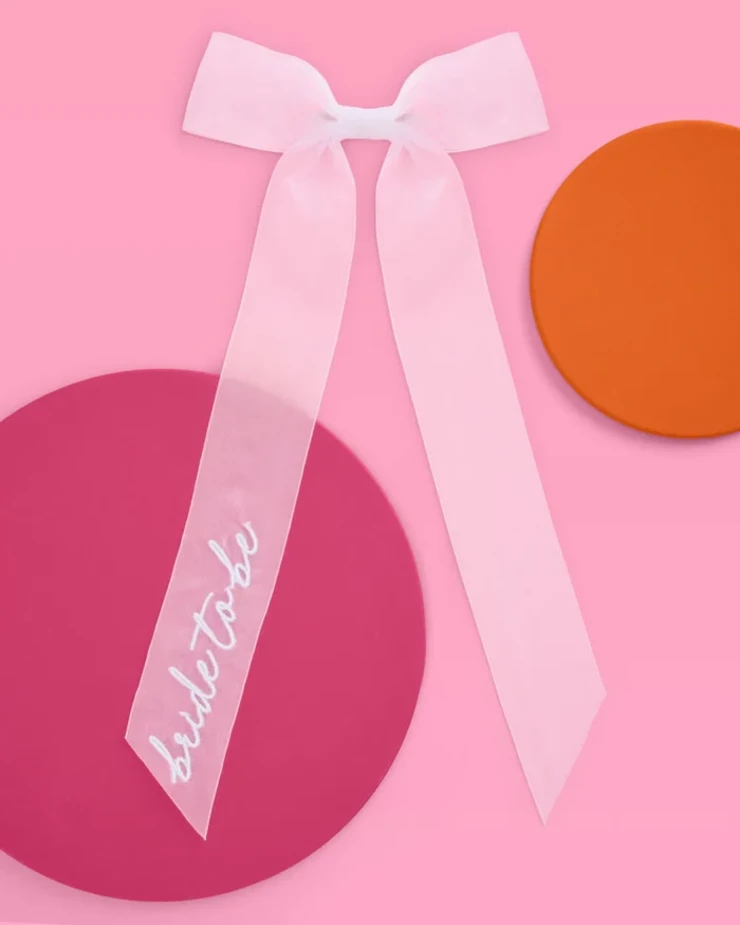 xo, Fetti Bride To Be Embroidered Hair Bow - xo, Fetti #6 default picture