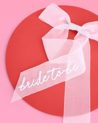 xo, Fetti Bride To Be Embroidered Hair Bow - xo, Fetti $4 thumbnail