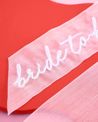xo, Fetti Bride To Be Embroidered Hair Bow - xo, Fetti $5 thumbnail
