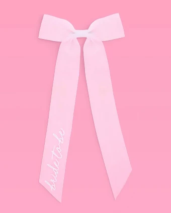 xo, Fetti Bride To Be Embroidered Hair Bow - xo, Fetti $3 thumbnail
