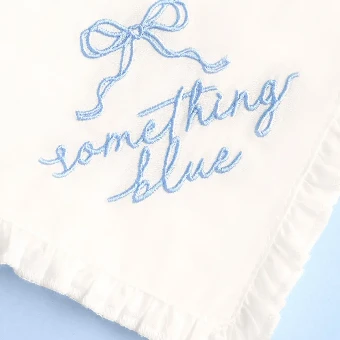 xo, Fetti Something Blue Embroidered Handkerchief - xo, Fetti $4 thumbnail
