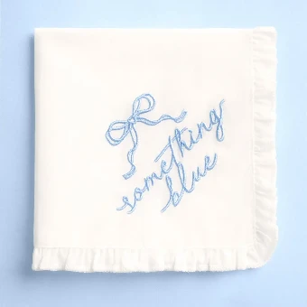 xo, Fetti Something Blue Embroidered Handkerchief - xo, Fetti $5 default thumbnail