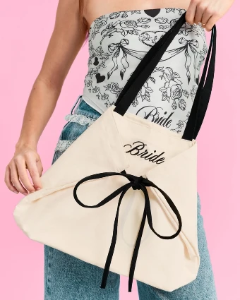 xo, Fetti Bow Bride Tote - Cream Canvas - xo, Fetti $6 thumbnail