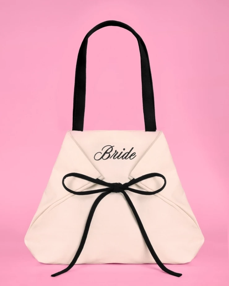 xo, Fetti Bow Bride Tote - Cream Canvas - xo, Fetti #7 default picture