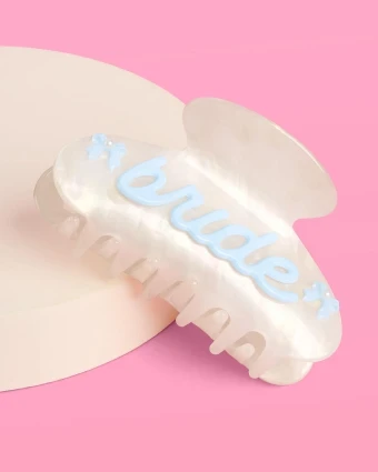 xo, Fetti Bride Acrylic Claw Clip - White Marble - xo, Fetti $5 thumbnail