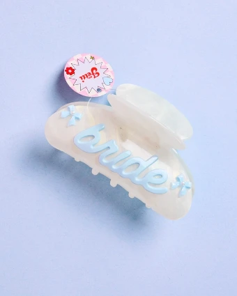 xo, Fetti Bride Acrylic Claw Clip - White Marble - xo, Fetti $7 default thumbnail