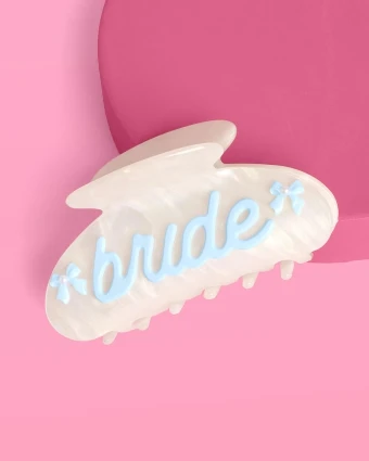 xo, Fetti Bride Acrylic Claw Clip - White Marble - xo, Fetti $1 thumbnail