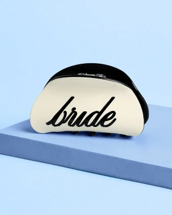 xo, Fetti Bride Acrylic Claw Clip - Ivory & Black - xo, Fetti $2 thumbnail