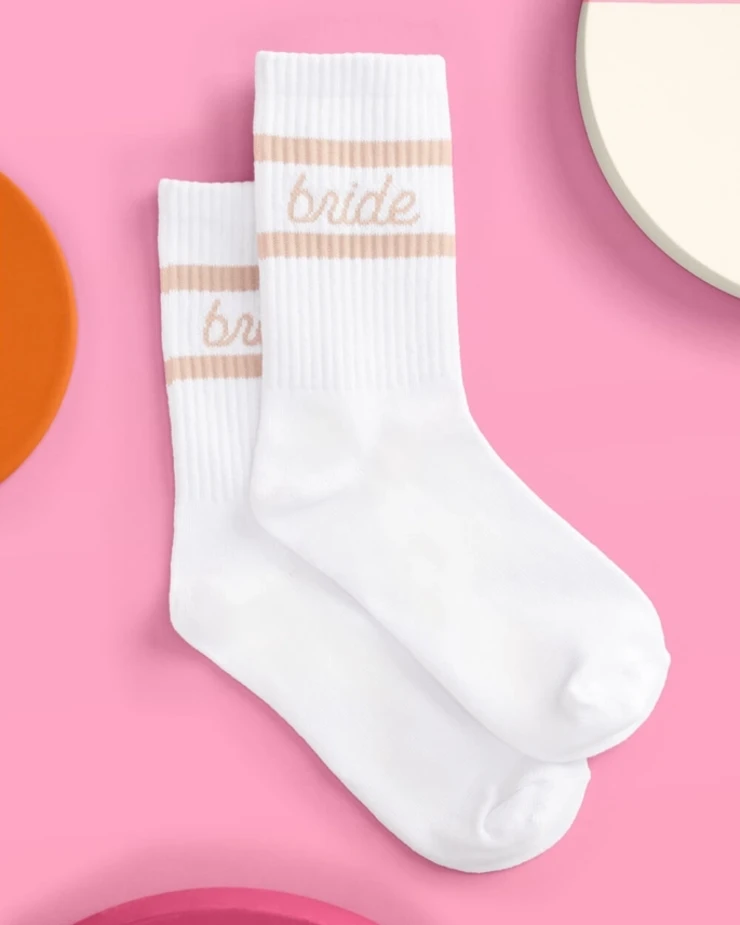 xo, Fetti Bride Tube Socks - Ivory - xo, Fetti #5 default picture