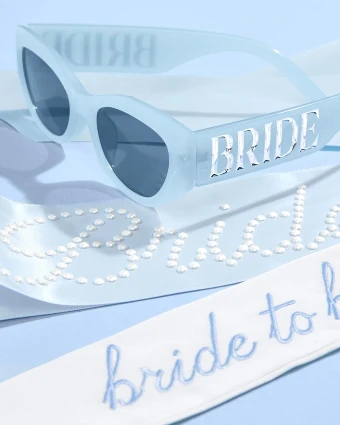 xo, Fetti Something Blue Bride Pack - Hair Bow, Sunglasses + Sash - xo, Fetti $6 thumbnail