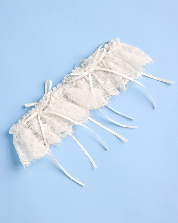 xo, Fetti Lace Bridal Garter Bride To Be - xo, Fetti #1 picture