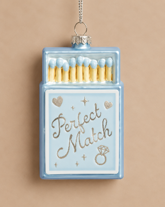 xo, Fetti Perfect Match Ornament - Blue Matchbox Christmas Ornament, - xo, Fetti $0 default thumbnail