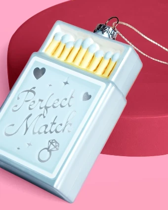 xo, Fetti Perfect Match Ornament - Blue Matchbox Christmas Ornament, - xo, Fetti $2 thumbnail