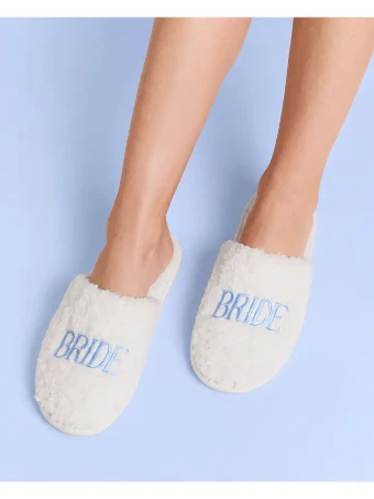 xo, Fetti Bride Slippers | Faux Fur, Something Blue, Cozy - xo, Fetti $3 default thumbnail