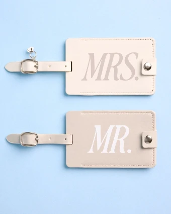 xo, Fetti Mr and Mrs Luggage Tags | Engagement Gift, Wedding, Travel, - xo, Fetti $3 default thumbnail