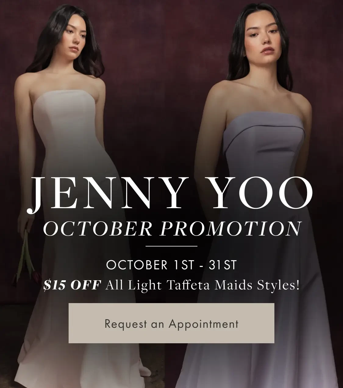 Jenny Yoo promotion - Always Elegant Bridal, Chico - bridal and bridesmaids dresses